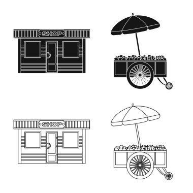 Piyasa ve dış sembol yalıtılmış nesne. Market ve gıda hisse senedi simgesi için web topluluğu.