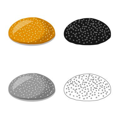 Burger ve sandviç simge vektör Illustration. Burger ve dilim hisse senedi vektör çizim topluluğu.