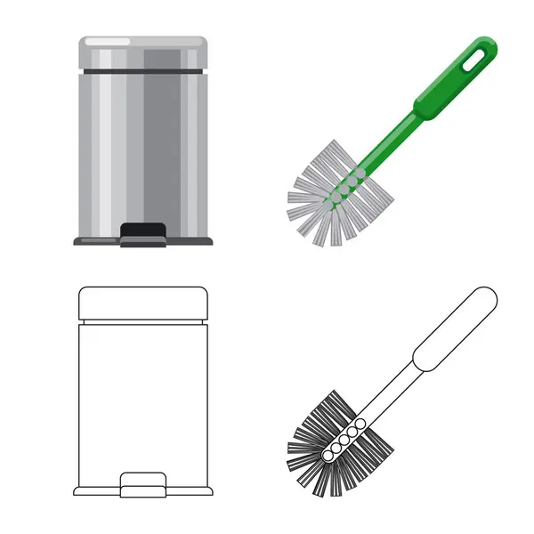 Vektor-Design von Reinigungs- und Service-Symbol. Reinigungs- und Haushaltssymbole für das Web. — Stockvektor