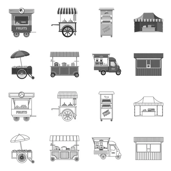 Objeto Isolado Mercado Símbolo Exterior Coleta Ilustração Vetorial Mercado Estoque — Vetor de Stock