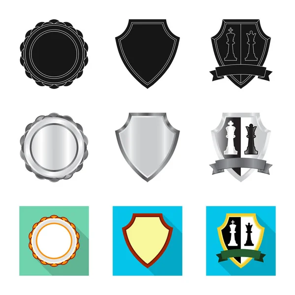 Vektor-Design von Emblem und Abzeichen-Logo. Set von Emblem und Aufkleber Stock Vector Illustration. — Stockvektor