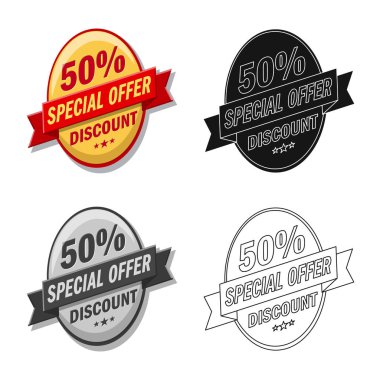 Amblem ve rozet simge vektör Illustration. Amblem ve etiket stok vektör çizim seti.