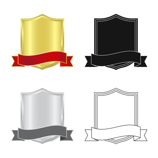 Objeto aislado de emblema y signo de insignia. Conjunto de emblema e ilustración de vector de stock de pegatina . — Vector de stock