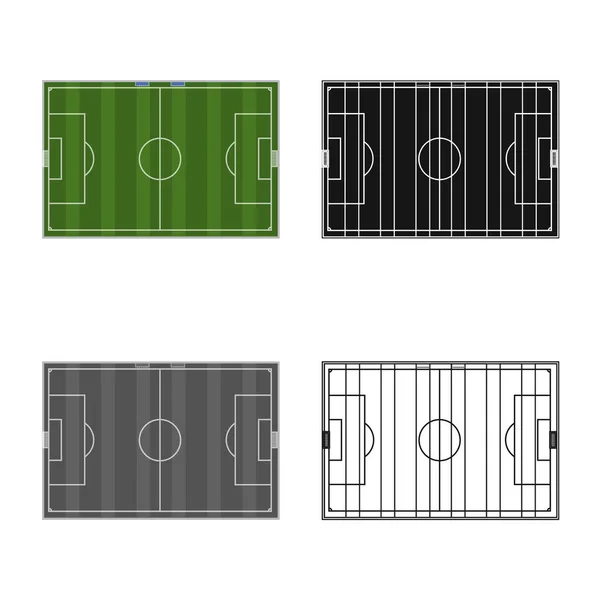 Objet isolé du logo du soccer et de l'équipement. Collection d'icône vectorielle de football et tournoi pour le stock . — Image vectorielle