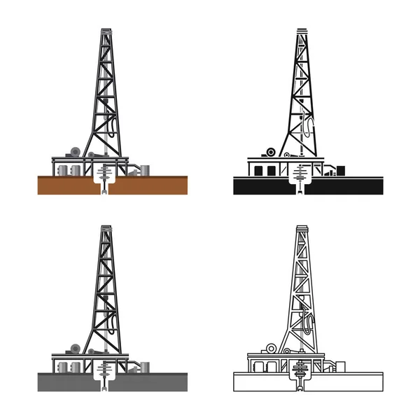 Vektor-Design von Öl- und Gaszeichen. Sammlung von Öl und Benzin Aktiensymbol für das Web. — Stockvektor