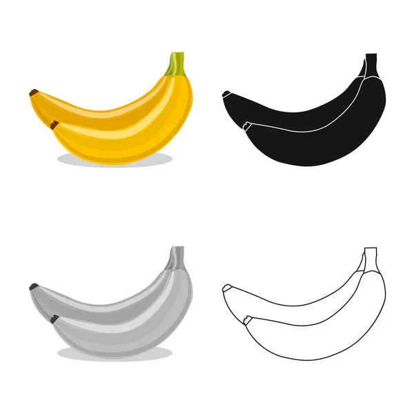 Векторная иллюстрация логотипа овощей и фруктов. Коллекция вегетарианских векторных иллюстраций . — стоковый вектор