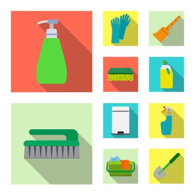 Temizlik ve servis simge vektör tasarımı. Temizlik ve ev hisse senedi simgesi için web topluluğu.