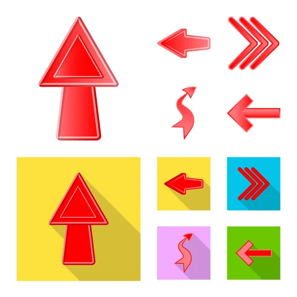 Objet isolé de signe élément et flèche. Collecte d'éléments et icône vectorielle de direction pour le stock . — Image vectorielle