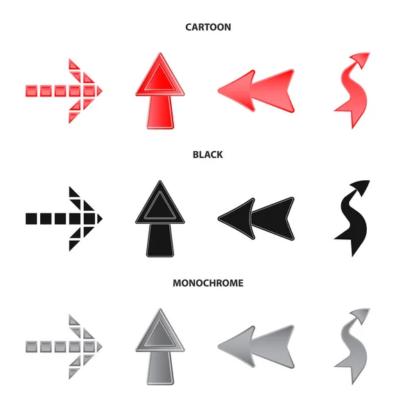 Objeto isolado de elemento e logotipo de seta. Coleção de elemento e ícone de vetor de direção para estoque . —  Vetores de Stock