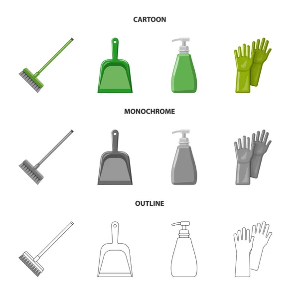 Векторні ілюстрації очищення та знаку обслуговування. Колекція прибирання та символ домашнього запасу для Інтернету . — стоковий вектор