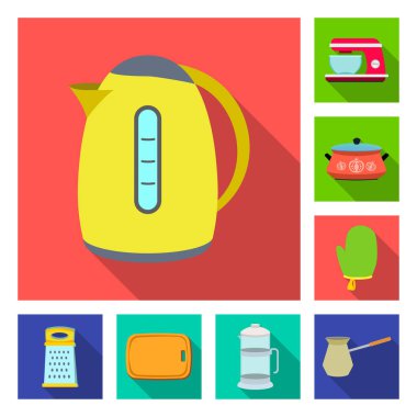 Mutfak ve yemek işaret yalıtılmış nesne. Web için mutfak ve cihaz hisse senedi simgesi kümesi.