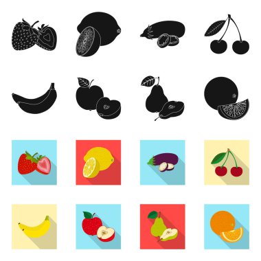 Sebze ve meyve logo vektör tasarımı. Sebze ve vejeteryan hisse senedi vektör çizim topluluğu.