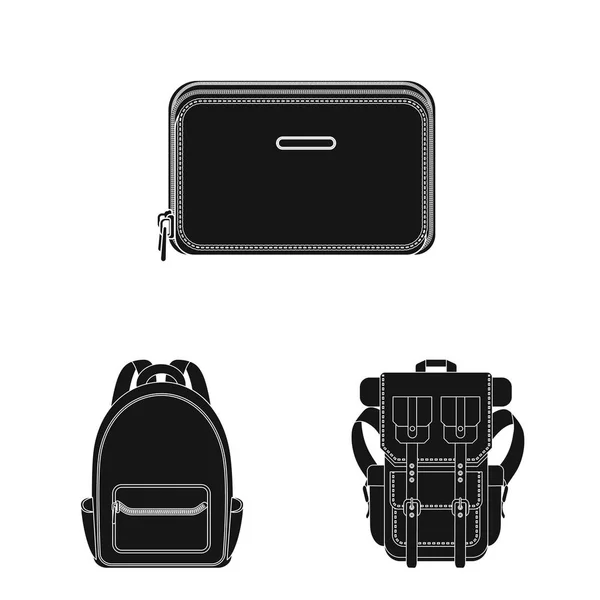 Illustration vectorielle de la valise et du panneau de bagages. Jeu de valises et illustration vectorielle de stock de voyage . — Image vectorielle