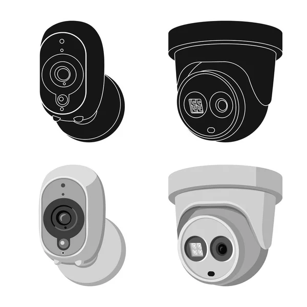 Objeto Isolado Cctv Logotipo Câmera Coleção Cctv Sistema Símbolo Estoque —  Vetores de Stock