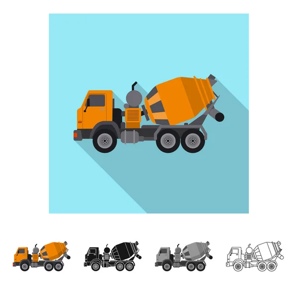 Diseño vectorial de construcción y símbolo de construcción. Colección de construcción y maquinaria stock vector ilustración . — Vector de stock