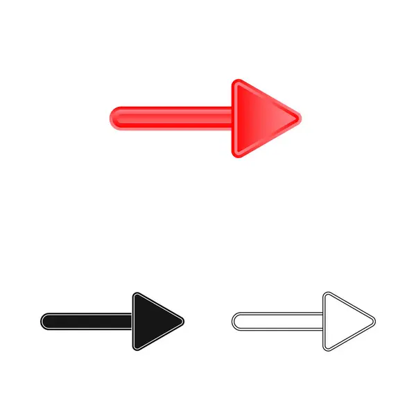 Vektorillustration av element och pil tecken. Samling av element och riktning lager vektorillustration. — Stock vektor