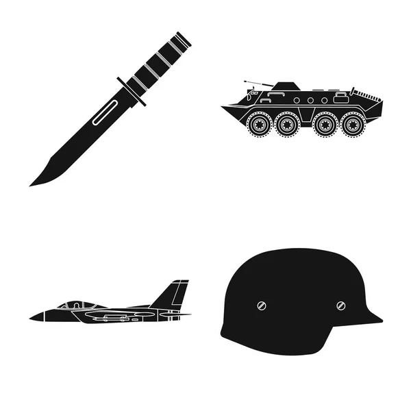 Vector design fegyver és fegyver szimbólum. Készlet-ból fegyver és a hadsereg vektor stock illusztráció. — Stock Vector