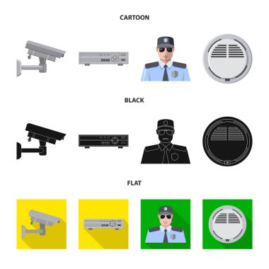 Bir ofis ve ev işaret tasarım vektör. Hisse senedi için ofis ve sistem vektör simge topluluğu.