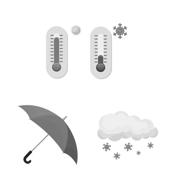 Illustrazione vettoriale dell'icona meteo e climatica. Raccolta di meteo e cloud stock simbolo per il web . — Vettoriale Stock