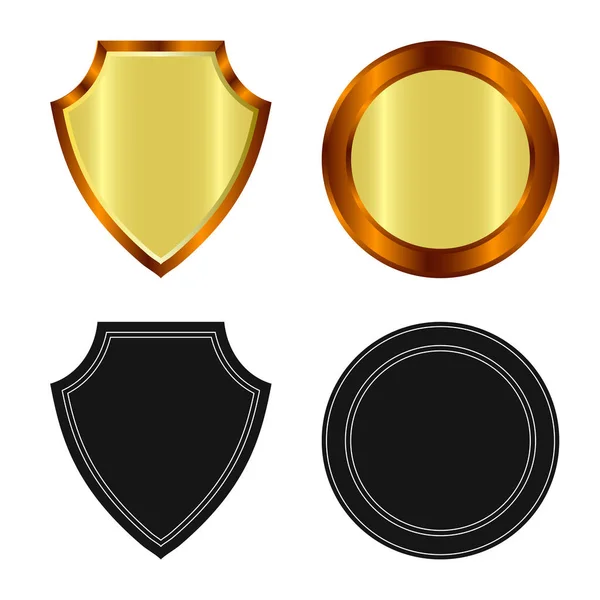 Oggetto isolato di emblema e icona distintivo. Raccolta di emblema e adesivo icona vettoriale per magazzino . — Vettoriale Stock