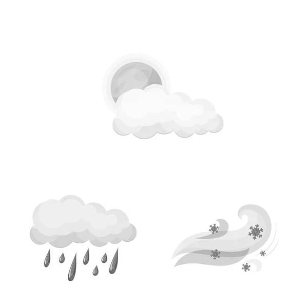 Illustration vectorielle de la météo et du climat. Collection d'icônes vectorielles météo et nuage pour stock . — Image vectorielle