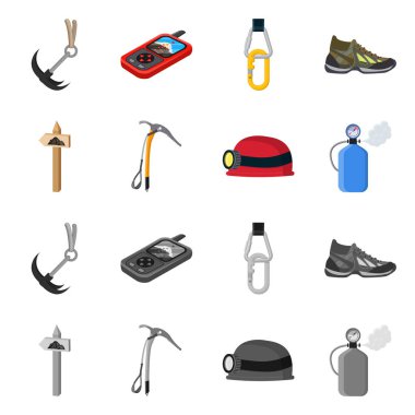 Dağcılık ve tepe logo vektör tasarımı. Kamp ve dağcılık Topluluğu web için hisse senedi simgesi.