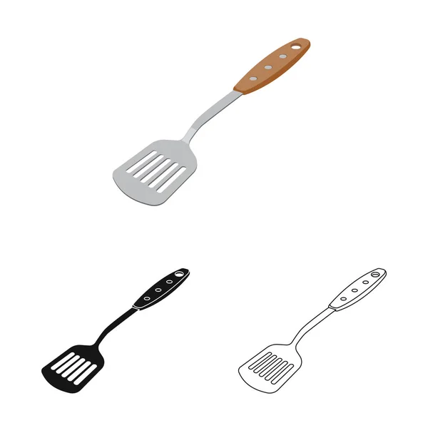 Diseño vectorial de cocina y letrero de cocina. Conjunto de cocina y electrodomésticos icono vectorial para stock . — Vector de stock