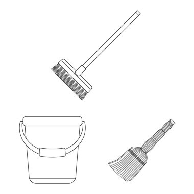 Temizlik ve servis logo vektör Illustration. Temizlik ve ev vektör simgesini hissenin topluluğu.