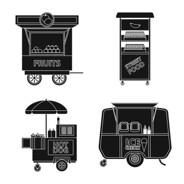 Piyasa ve dış işareti yalıtılmış nesne. Market ve gıda vektör simgesini hissenin topluluğu.