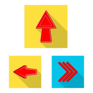 Öğe ve ok simge vektör Illustration. Hisse senedi için öğe ve yön vektör simge topluluğu.