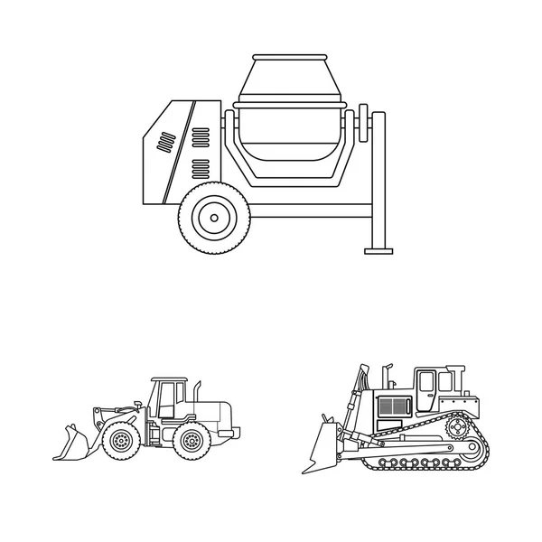 Objeto aislado del icono de construcción y construcción. Colección de construcción y maquinaria icono vectorial para stock . — Vector de stock