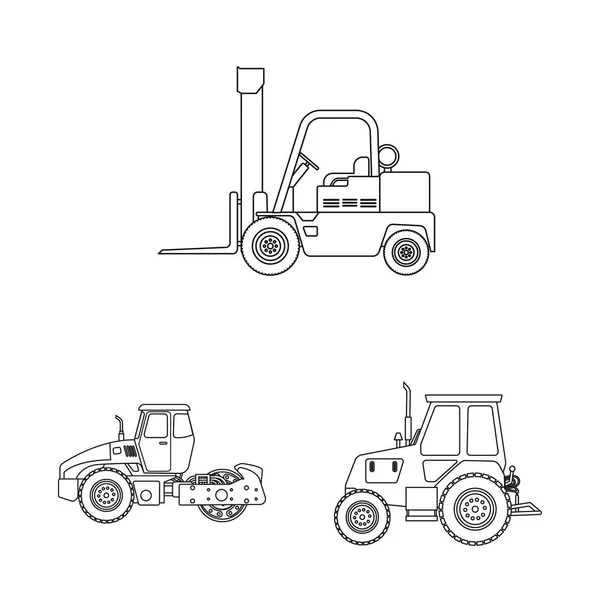 Conception vectorielle de construction et signe de construction. Collection de construction et de machines stock symbole pour le web . — Image vectorielle