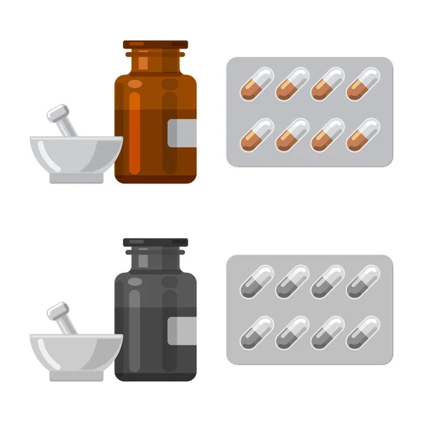 Illustration Vectorielle Pharmacie Enseigne Hôpital Collection Pharmacie Symbole Stock Affaires — Image vectorielle