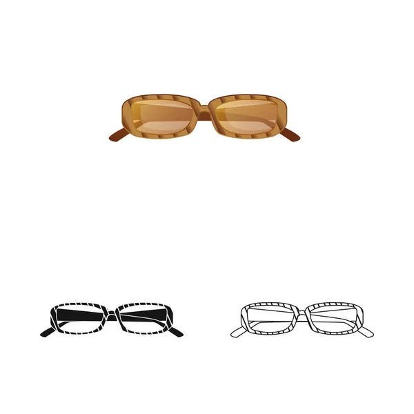 Conception vectorielle de lunettes et de lunettes de soleil symbole. Jeu de lunettes et accessoire illustration vectorielle de stock . — Image vectorielle
