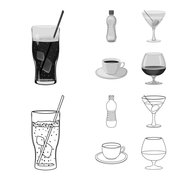 Векторный дизайн логотипа напитка и бара. Коллекция напитков и праздничных акций для интернета . — стоковый вектор