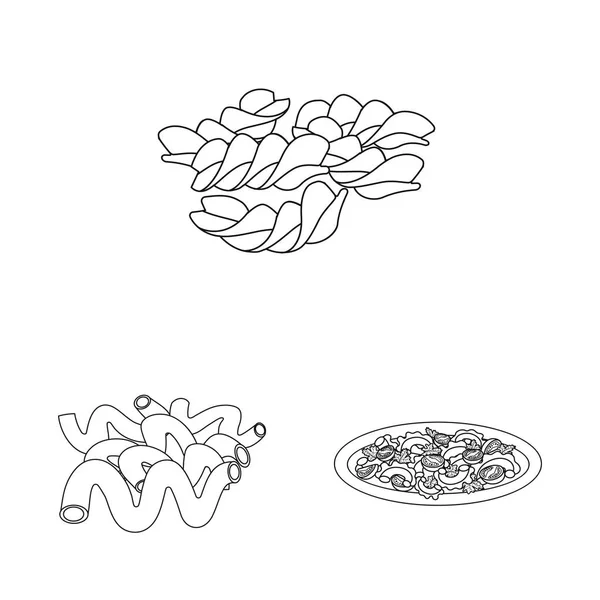 Εικονογράφηση διάνυσμα σημείου ζυμαρικά και υδατάνθρακες. Συλλογή από εικονογράφηση διάνυσμα απόθεμα ζυμαρικά και μακαρόνια. — Διανυσματικό Αρχείο