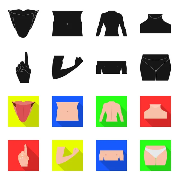 Objet isolé de logo humain et de partie. Collection de l'homme et la femme stock symbole pour le web . — Image vectorielle