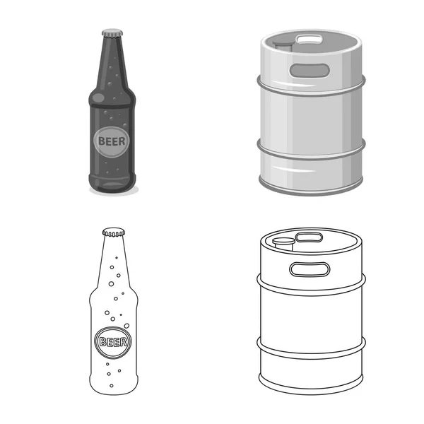 Ilustración vectorial del cartel de bar y bar. Colección de pub y vector interior icono para stock . — Vector de stock