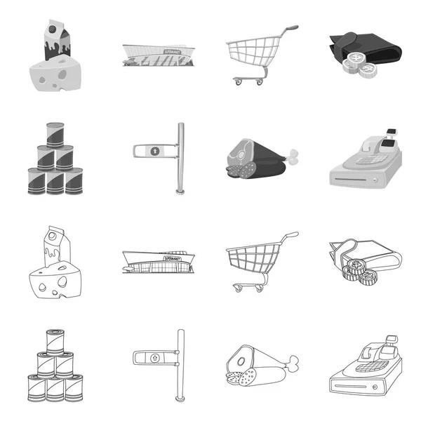 Ilustración vectorial del signo de comida y bebida. Colección de alimentos y tienda icono vectorial para stock . — Archivo Imágenes Vectoriales