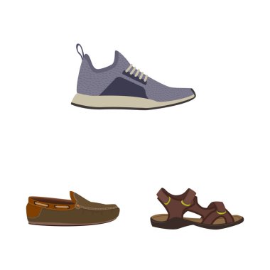 Ayakkabı ve ayakkabı işareti vektör Illustration. Ayakkabı ve ayak hisse senedi vektör çizim topluluğu.