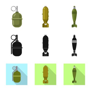 Silah ve silah simge vektör tasarımı. Silah ve ordu hisse senedi simgesi için web topluluğu.