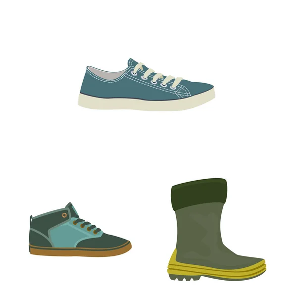 Ilustracja wektorowa symbolu butów i obuwia. Kolekcja butów i stóp Stockowa ilustracja wektorowa. — Wektor stockowy