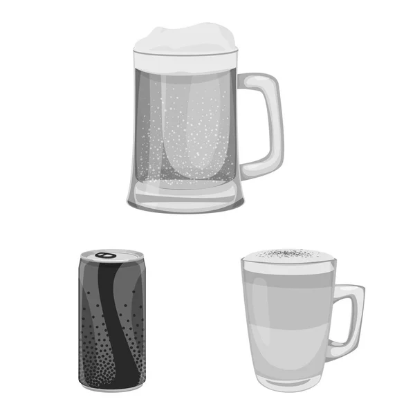 Векторная иллюстрация значка напитка и бара. Коллекция векторных значков напитков и вечеринок на складе . — стоковый вектор