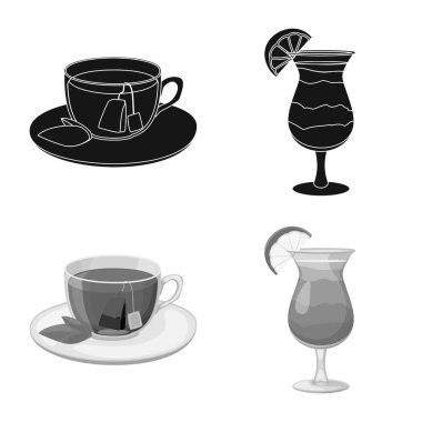 Yalıtılmış nesne üye bar ve içki. İçki ve parti hisse senedi vektör çizim topluluğu.