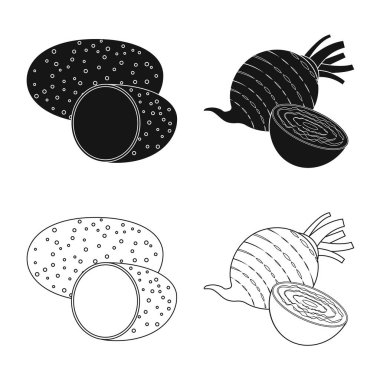 Sebze ve meyve simge vektör tasarımı. Sebze ve vejeteryan hisse senedi simgesi için web topluluğu.