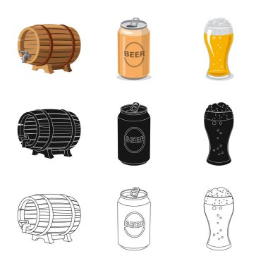 Yalıtılmış nesne pub ve çubuğu simgesinin. Pub ve hisse senedi için iç vektör ikon koleksiyonu.