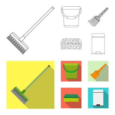 Temizlik ve servis simge vektör tasarımı. Temizlik ve ev hisse senedi simgesi için web topluluğu.