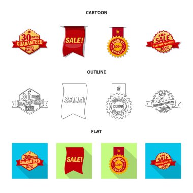 İllüstrasyon işareti amblemi ve rozet vektör. Amblem ve etiket stok vektör çizim topluluğu.