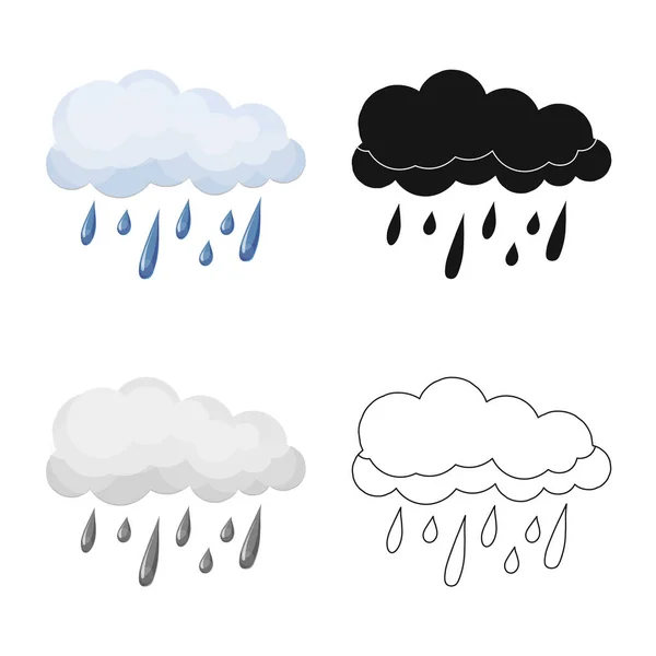 Illustrazione vettoriale dell'icona meteo e climatica. Raccolta dell'illustrazione vettoriale del meteo e del cloud stock . — Vettoriale Stock