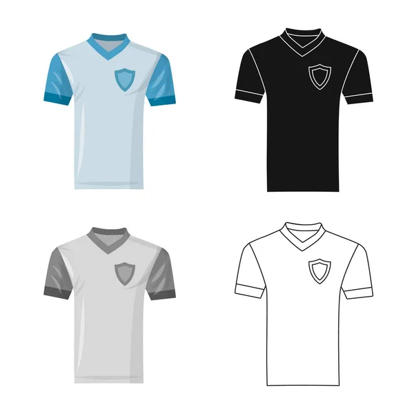 Ilustración vectorial del fútbol y el icono del equipo. Conjunto de fútbol y torneo símbolo de stock para web . — Vector de stock